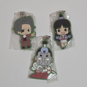 Phoenix Wright Ace Attorney Character Rubber Straps - Anime Keychain